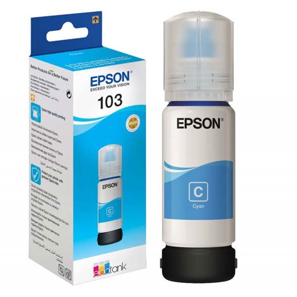בקבוק דיו כחול מקורי 103 Epson EcoTank