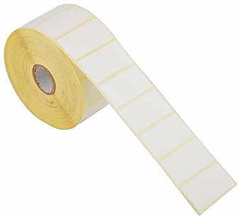 מדבקות נייר 50X25 מ"מ צבע לבן