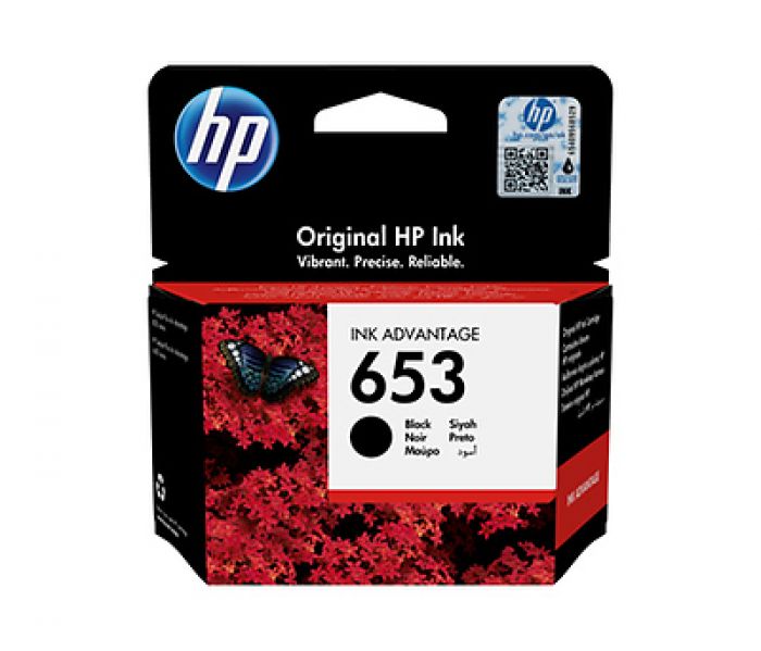 ראש דיו שחור מקורי HP 653